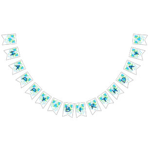 Blue Happy Birthday Banner