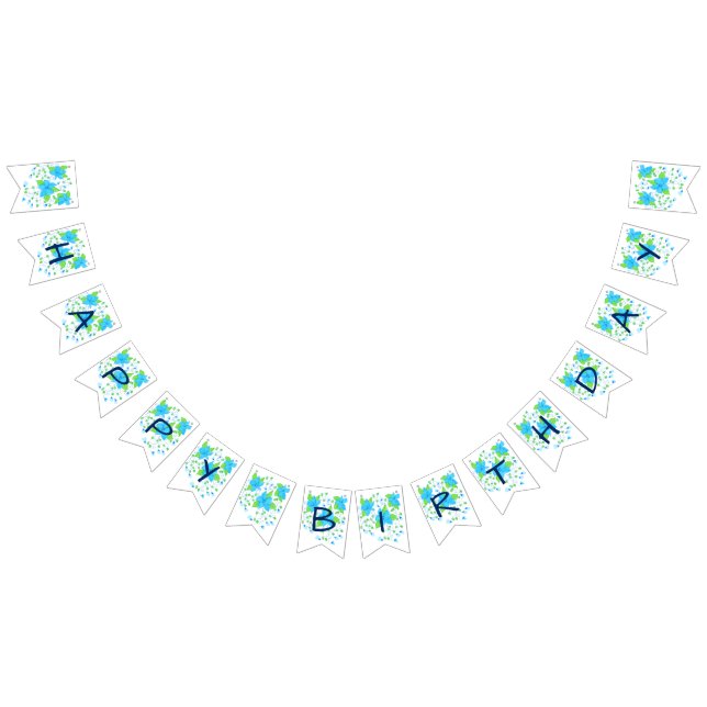 Blue Happy Birthday Banner (All)