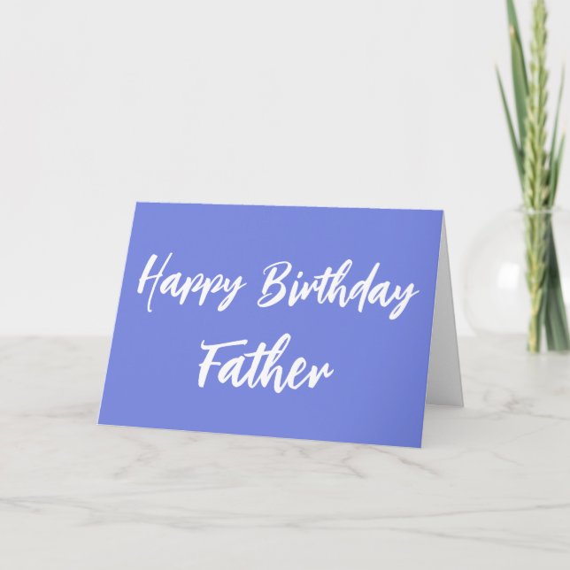 Blue Happy Birthday Father from Daughter Card (Front)