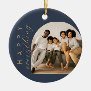 Blue Happy EVERYTHING Ceramic Tree Decoration