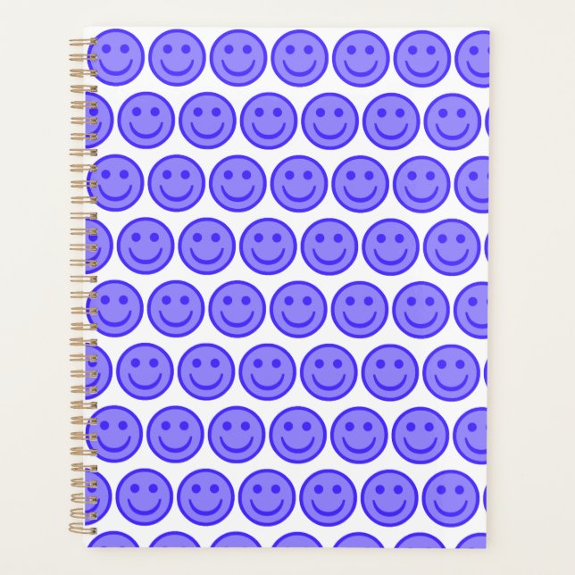 Blue Happy Face Planner (Front)