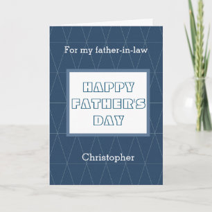 Blue Happy Father's Day Father-in-Law Card