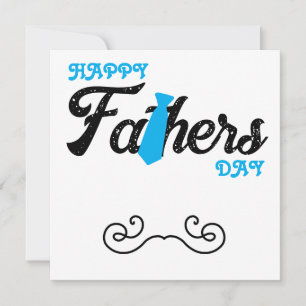 Blue Happy Father's Day Greeting Card