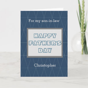Blue Happy Father's Day Son in Law Card