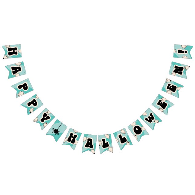 Blue Happy Halloween Kids Party Bunting (All)