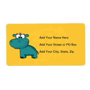 Blue Happy Hippo