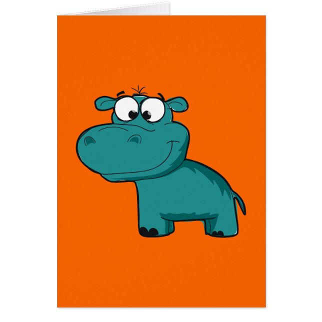 Blue Happy Hippo (Front)