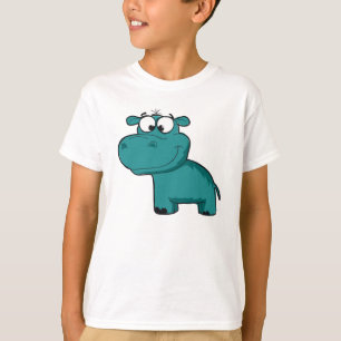 Blue Happy Hippo T-Shirt