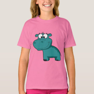 Blue Happy Hippo T-Shirt