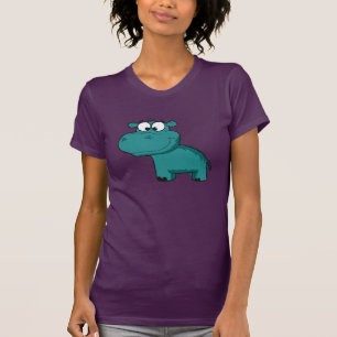 Blue Happy Hippo T-Shirt