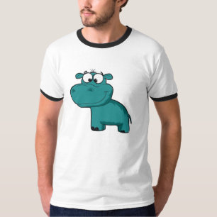 Blue Happy Hippo T-Shirt