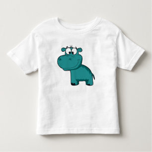 Blue Happy Hippo Toddler T-Shirt