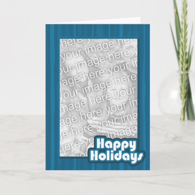 Blue Happy Holidays Template (Front)