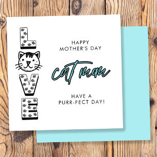 Blue Happy Mother's Day From The Cat Purrfect Card