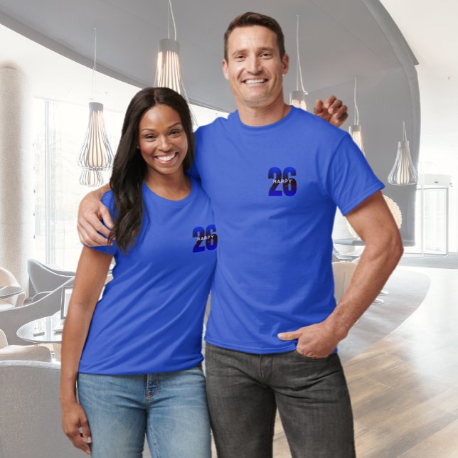 Blue Happy New Year  T-Shirt (Blue Happy New Year T-Shirt)