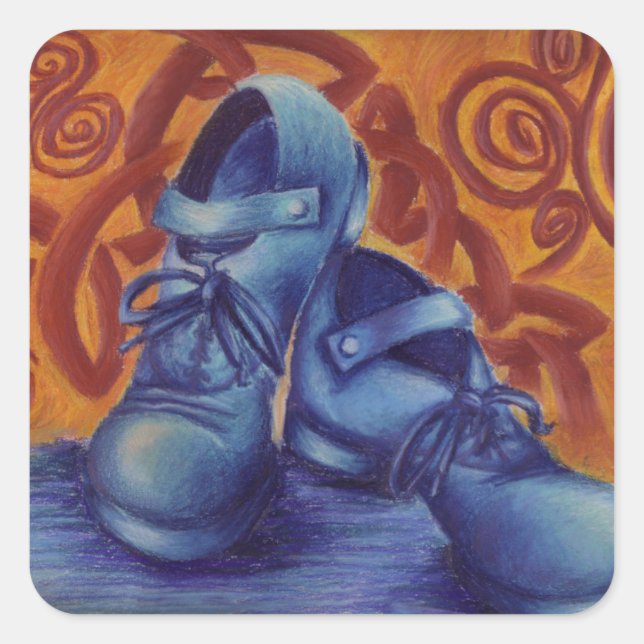 Blue Hard Shoes Sticker (Front)