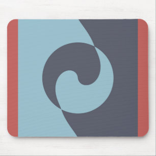 Blue Harmony over Red Mouse Pad