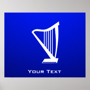 Blue Harp Poster
