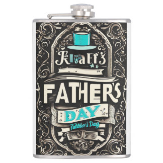 Blue Hat Father's Day Hip Flask