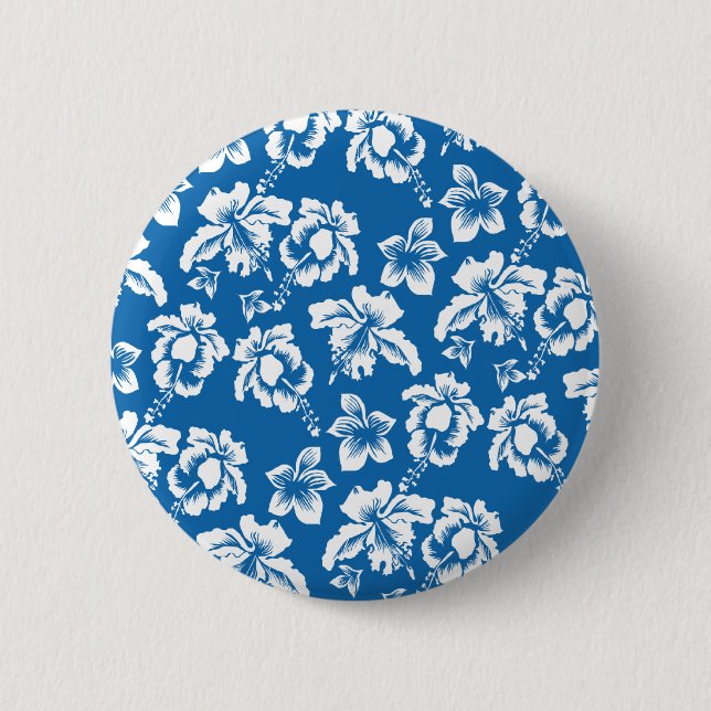 Blue Hawaii 6 Cm Round Badge (Front)