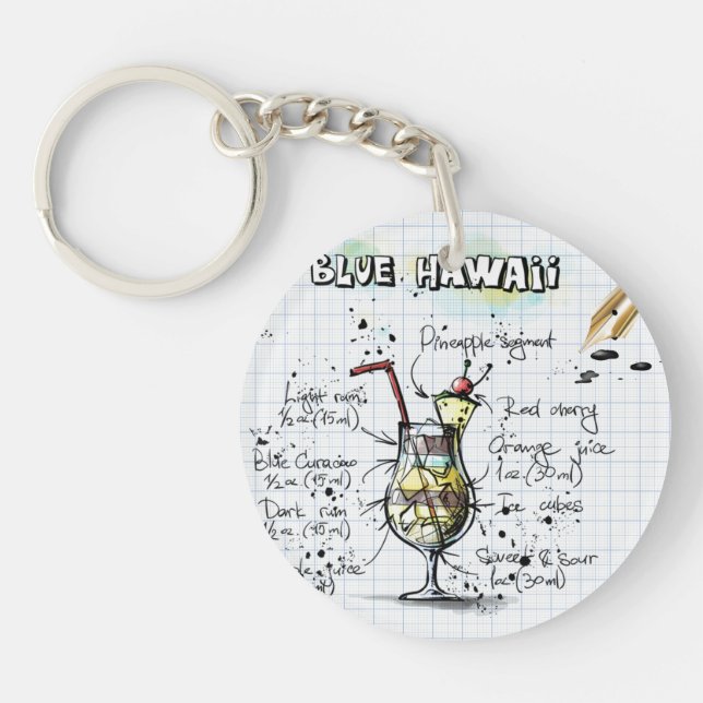 Blue Hawaii Acrylic Keychain (Front)