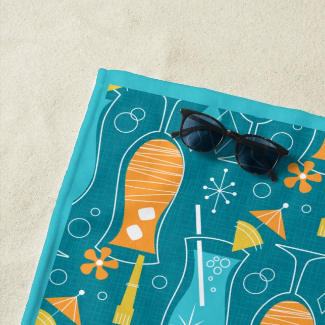 Blue Hawaii and Tropical Itch Beach Towel (In Situ)