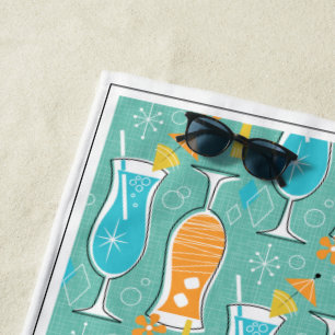 Blue Hawaii and Tropical Itch - Bg Turquoise Beach Towel