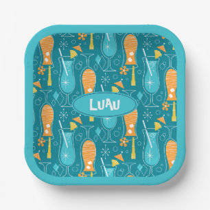 Blue Hawaii and Tropical Itch Paper Plate