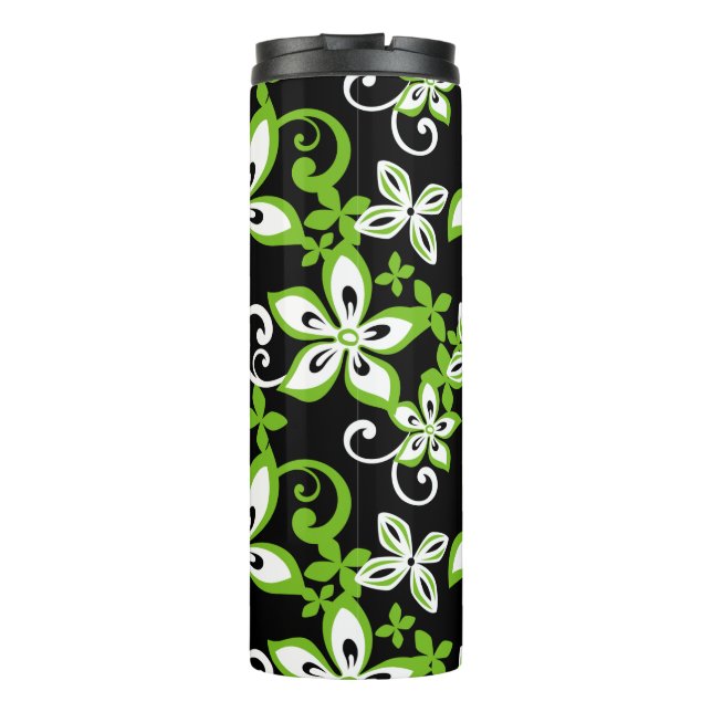 BLUE HAWAII (BLACK/LIME) THERMAL TUMBLER (Back)