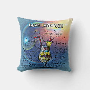 Blue Hawaii Cocktail (#1 of 12 Drink Recipe Sets) Cushion