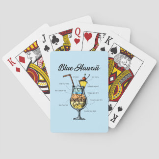 Blue Hawaii Cocktail Recipe Playing Cards