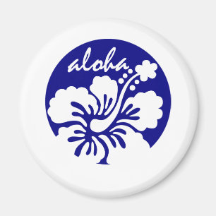 blue Hawaii flower Magnet
