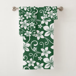 BLUE HAWAII (FOREST GREEN) BATH TOWEL SET