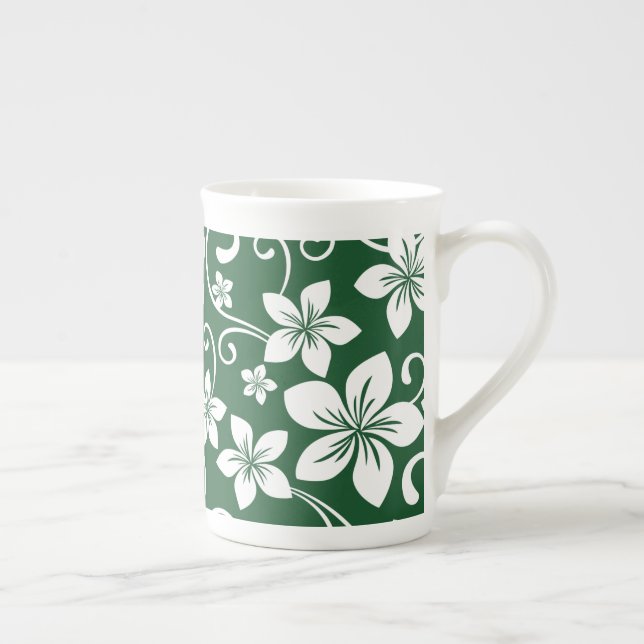 BLUE HAWAII (FOREST GREEN) BONE CHINA MUG (Right)