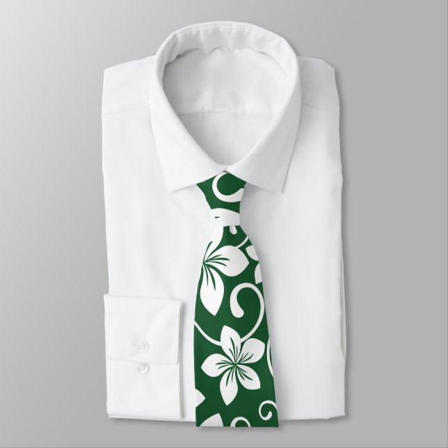 BLUE HAWAII (FOREST GREEN) TIE (Tied)