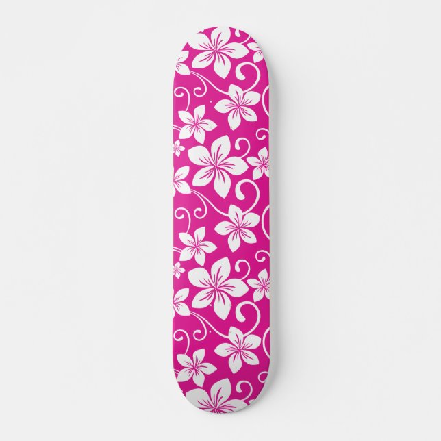 BLUE HAWAII (HOT PINK) SKATEBOARD (Front)