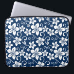 BLUE HAWAII (IN NAVY) LAPTOP SLEEVE<br><div class="desc">Bllue Hawaii Pattern in Navy Blue. Copyright by Kelly Hironaka,  No. 3 Design</div>