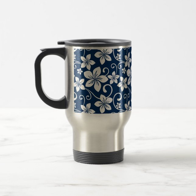 BLUE HAWAII (NAVY BLUE) TRAVEL MUG (Left)