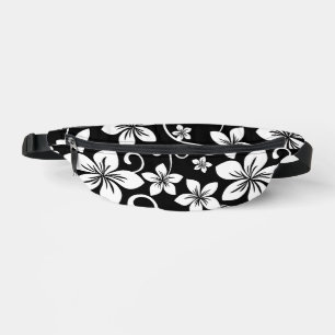 BLUE HAWAII PATTERN IN BLACK BUM BAGS