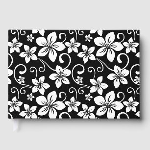 BLUE HAWAII PATTERN IN BLACK GUEST BOOK