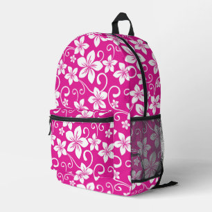 BLUE HAWAII PATTERN IN HOT PINK PRINTED BACKPACK