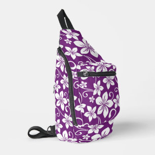 BLUE HAWAII PATTERN IN PLUM SLING BAG