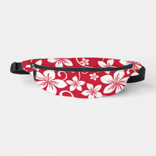 BLUE HAWAII PATTERN IN RED BUM BAGS