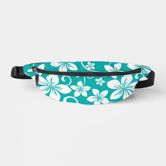BLUE HAWAII PATTERN IN TEAL BUM BAGS (Front)