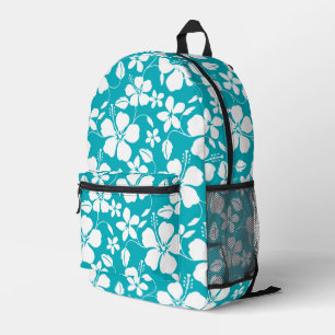 BLUE HAWAII PATTERN IN TURQUOISE PRINTED BACKPACK