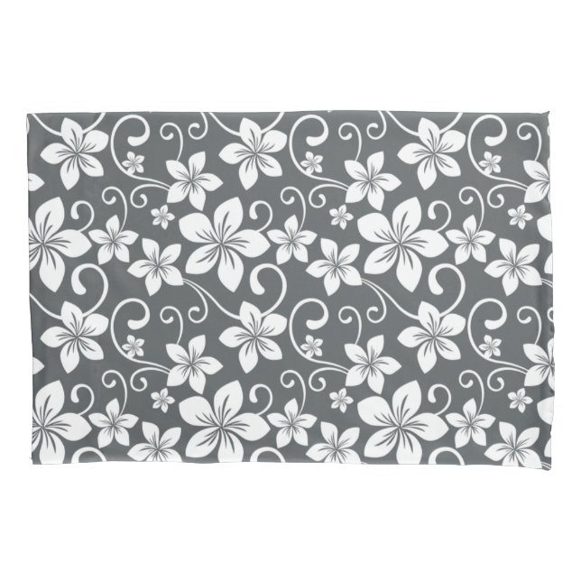 BLUE HAWAII (PEWTER) PILLOWCASE (Front-Left)