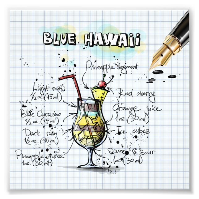 Blue Hawaii Photo Print (Front)