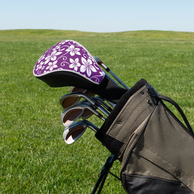 BLUE HAWAII (PLUM) GOLF HEAD COVER (In Situ)
