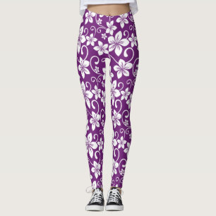 BLUE HAWAII (PLUM) LEGGINGS