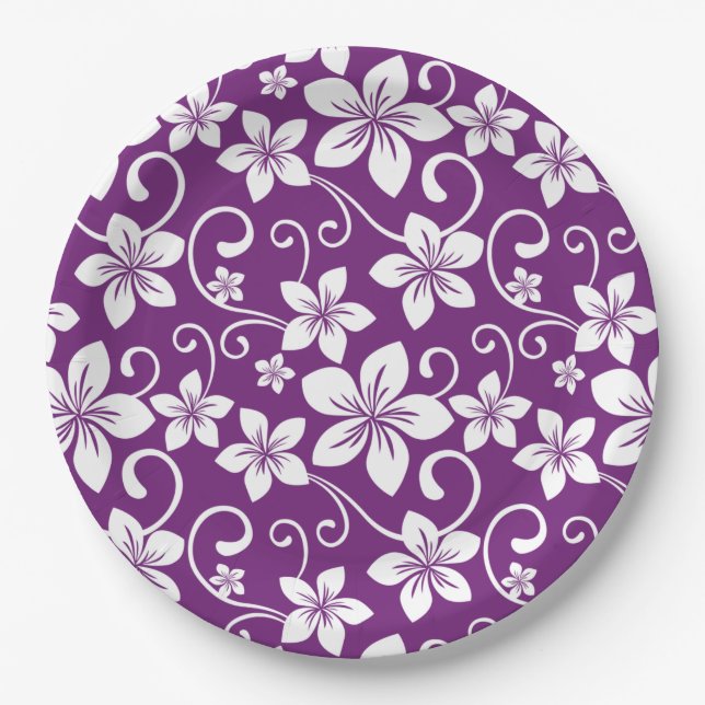 BLUE HAWAII (PLUM) PAPER PLATE (Front)